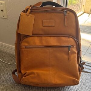 Tan Leather Backpack